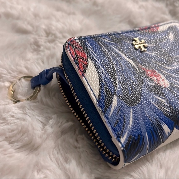 Tory Burch Vintage Floral Leather Zip Wallet / Coin Bag. Clean GUC. - Picture 7 of 13